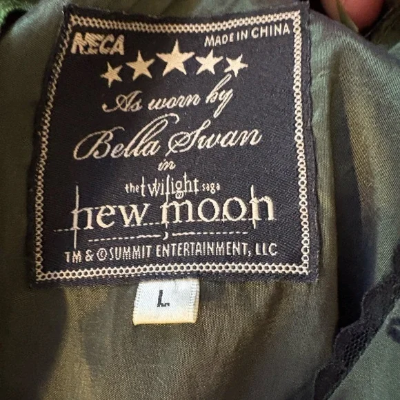 Bella Twilight New Moon Birthday Dress Large, Neca Hot Topic Green Floral  Dress - Picture 4 of 5